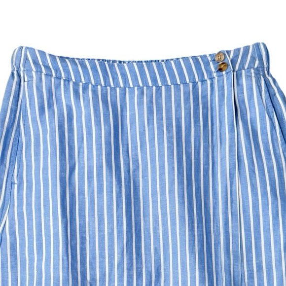 Pact Organic Cotton Canopy Linen
Blend Wrap Midi Skirt Blue & white Striped NWOT - Picture 3 of 10